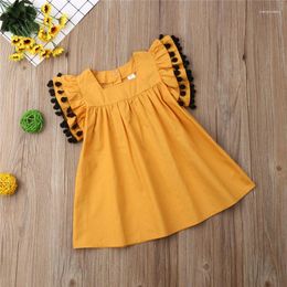 Girl Dresses Emmababy Summer Leisure Toddler Kids Girls Tassel Princess Party Pageant Comfort Short Sleeve Clothes Sundress 1-6T