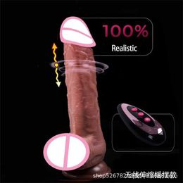 Simulated female vibrating rod electric adult telescopic swinging heating toy fun 75% Off Online sales