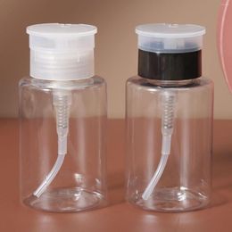 Storage Bottles 1PC 160ML Nail Polish Remover Bottle Alcohol Liquid Press Pumping Dispenser Art Gel Clear Empty Container