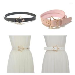 Belts Fashion Girls Star Pin Buckle Waist Straps Multi-color Belt All-Match Coat Dress Ladies Thin Formal Waistband