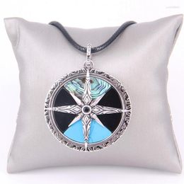 Pendant Necklaces Style "COMPASS LARGE" Faux Leather Necklace Bijoux Jewelry Gift For Women -N57