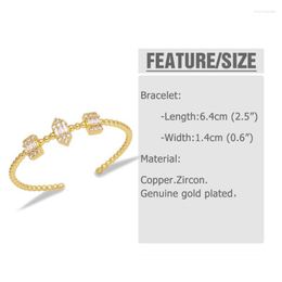 Charm Bracelets Natural Opal Zircon Opened Geometric Leopard Head Bangle Women Luxury Jewelry Fashion Adjustable Bangles BraceletCharm Raym2
