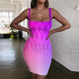 Casual Dresses SOMEPET Abstract Dress Women Color Ladies Colorful Sundress Humor Bodycon Womens Clothing Mini Evening Beach