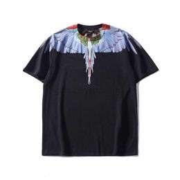 Mb Trendy Marcelo Classic Black and White Yin Yang Water Drop Wings Feather Short Sleeve Men's Women's T-shirtab75 35