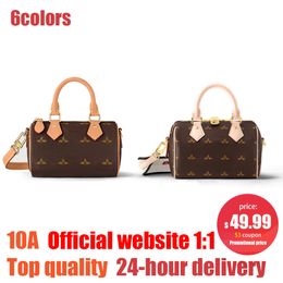 M81085 NANO SPEEDY 20 25 Handbags Vintage Womens Mens Totes Shoulder Strap Stuff Travel Clutch Leather Bag Weekend High Quality S Designers