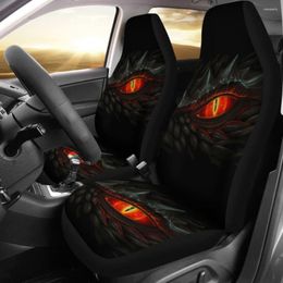 Car Seat Covers Fire Dragon Eye Custom Accessories Pack Of 2 Universal Front Protective Cover