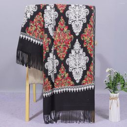 Scarves Shawls Wrap Embroidery Echarpes Pashmina Women Cachecol Feminino Tassels Mujer Bufanda Tippet Imitation Cashmere Muffler