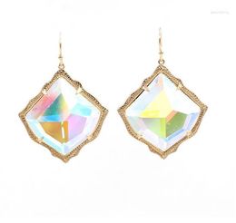 Dangle Earrings Selling Kite Shape AB Clear Crystal Stone Inaly Drop Women Jewelry Abalone Cooper