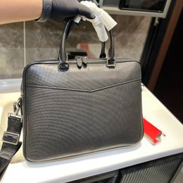 AAAAA top Famous designer men's cowhide leather briefcase, messenger laptop business office bag, cross-body traveling shoulder bag purse handbag Work Package