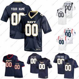 Custom NCAA Navy Midshipmen College Football Jerseys LaFond Leggans Lusk Narayan Webb Berniard Jr. Whiteside Barbee Bianchi Buckner Gibbons Green Harbour