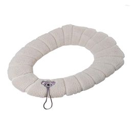 Toilet Seat Covers Cushion For Acrylic Fibers Warm Soft With Handle Cover Cold-resistant Reusable