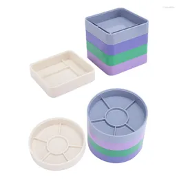 Watch Boxes 5 Layers Round/Square Plastic Box Parts Screw Storage Case Repair Tool Accessory Container Organiser For Watchmaker