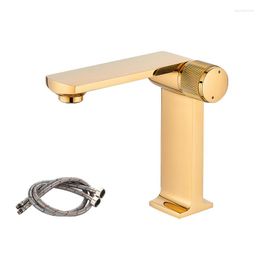 Bathroom Sink Faucets Modern And Cold Water Mixer Taps Black Gold Basin Faucet Chrome Accessories Deck Mounted Tap