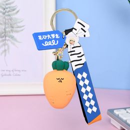 Wholesale onion garlic pendant small farm series key chain fat carrot key pendant bag hanging decoration