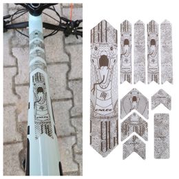 Bike Groupsets MTB Bike Stickers 3D Reflective Mountain Bike Frame Protect Stickers Wear-Resistant Bicycle Paster Guard Cover Cycling Stickers 230621
