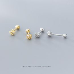 Stud Earrings Modian Genuine 925 Sterling Silver Blooming Dandelion Exquisite For Women Gift Fashion Plant Ear Pin Fine Jewellery