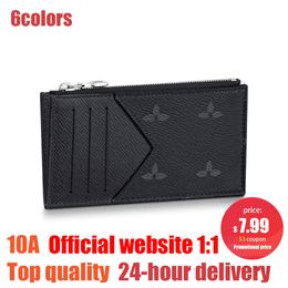 M30271 6 Colours Purse 4 Slots Cardholder Key Wallets Men Credit Card Womens Paper Money Leather Card Holders Organiser Coin Purses Designer