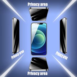 360 Degree Privacy Glass Screen Protector for IPhone 15 14 13 12 mini 11 PRO MAX XR XS Plus Anti Peek Tempered Glass Protective Film