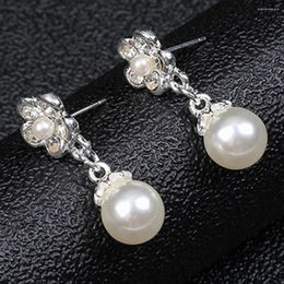Necklace Earrings Set 1 Ladies Elegant Wedding Dazzling Rhinestone Flower Kit