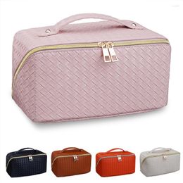 Cosmetic Bags Large Capacity Travel PU Leather Bag Women Portable Makeup Pouch Waterproof Wash Multifunctional Toiletry Kit