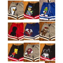 Men'S Shorts Summer Mens Sexy Cotton Capris Beach Cartoon Printed Sports Casual Drop Delivery Apparel Clothing Dhilx