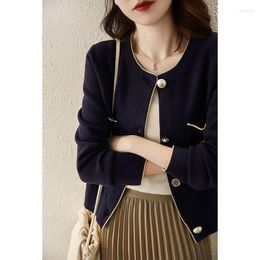 Women's Jackets 2023 Slouchy Little Fragrance Knitted Cardigan Top Short Sweater Coat Women's Autumn And Winter