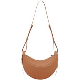 luxury designer bag women underarm the tote bag high quality leather material adjustable shoulder strap fashion niche one shoulder bag saddle crescent moon bags