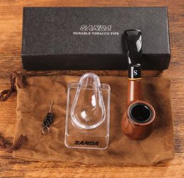 Smoking Pipes Small bakelite pipe, cut tobacco pipe, classic wood grain resin curved pipe