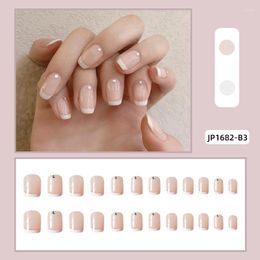 False Nails Women's Clear Sweet Style Short Paragraph Manicure Save Time Nail