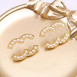 Luxury Earings Designer Jewellery Women Double Letters C Stud Earrings 18K Gold Earrings Fashion Party Wedding Engagement Lovers Gift