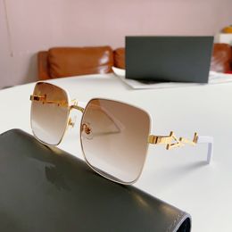 High quality men's sunglasses logo Y large frame metal glasses female designer SL UV resistant sunglasses