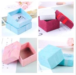 Jewelry Storage Paper Box Multi colors Ring Stud Earring Packaging Gift Box For Jewelry