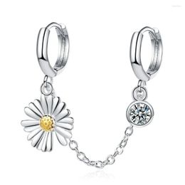 Stud Earrings 1 Pc Daisy Ear Cuff Tassel Rhinestones Piercing Hoop Earring Simple Chain Dangle 2023 Trendy Women Jewellery