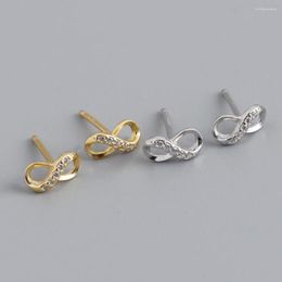 Stud Earrings Cute Shinny Zirconia Small For Women Teen Daily Wear Party Jewelry