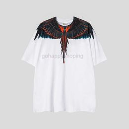 Mb Short Sleeve Python Lion Head Colour Feather Wing T-shirt Trendy Brand Loose Couple Costume Dress Summerk8tw 63U1F