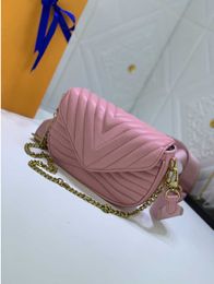 2023 Top women's designer bag famous messenger single shoulder pure leather wallet European and American simplicity