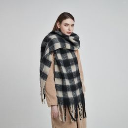 Scarves Women's Fall And Winter Scarf Soft Large Plaid Wool Shawl For Sports Office Outside Business PR Sale