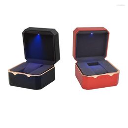 Watch Boxes Case With Light Showcase Paint Storage For Birthday Gifts Valentines Day Women Men