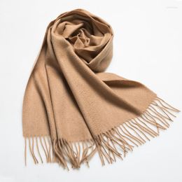 Scarves Water Ripple Pure Cashmere Scarf Men's And Women's Autumn Winter Shawls