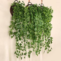 Decorative Flowers Artificial Plants Ivy Wall Hanging Simulation Vines Garden Wedding Arch Decoration Fake Plant Home Party Decor Rattan