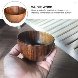 Bowls Wooden Salad Bowl Serving Cooking Kitchen Cutlery Basin Home Decorative For Fruit Noodle Rice Soup Utensil