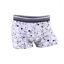 Underpants Men's U-Shaped Convex Design Boxer Shorts Multicolor Printed Comfortable Stretch