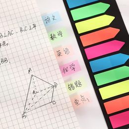 Sheets Fluorescence Colour Memo Pad Self Adhesive Sticky Notes Bookmark Marker Sticker Paper School Office Supplies