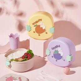 Dinnerware Sets Student Lunch Box No Odour Grade Portable Compartment Design Pack Rice PP Material Cartoon Fruit Bento School Supply