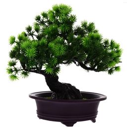 Decorative Flowers Welcoming Pine Ornaments Simulated Bonsai Decor Simulation Welcome Fake Potted Large Pots Indoor