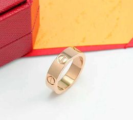 Band Rings 4mm 5mm 6mm titanium steel silver love ring men and women rose gold jewelry for lovers couple rings gift Tidal flow design 652ess