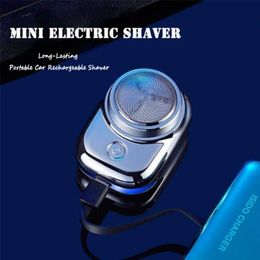 Electric Shavers Mini Electric Travel Shaver for Men Pocket Size Washable Electric Razor Mens Rechargeable Portable Cordless Shaving Beard 230621