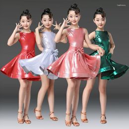 Stage Wear Children's Latin Dance Skirt Girls Siamese Practice Competition Clothing Test Performance