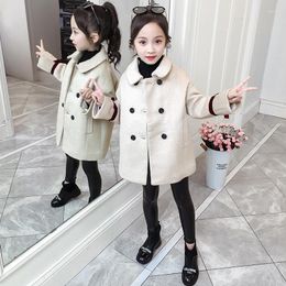 Ceket ceket kış bahar dış giyim üst çocuk kıyafetleri okul çocukları kostüm genç kız giyim yünlü kumaş yüksek kalite