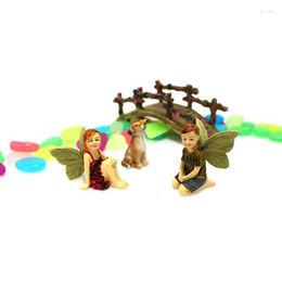 Garden Decorations Miniature Fairy Accessories Include Cute Puppy Resin Fairies And Stones Non-Fading Waterproof Hand